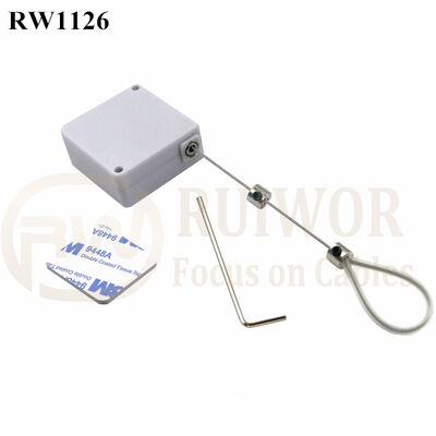 RuiWor RW1126 Square Retractable Pull Cord Plus Adjustable Stainless Steel Wire Loop Clad Silicone Hose For Product Positioning