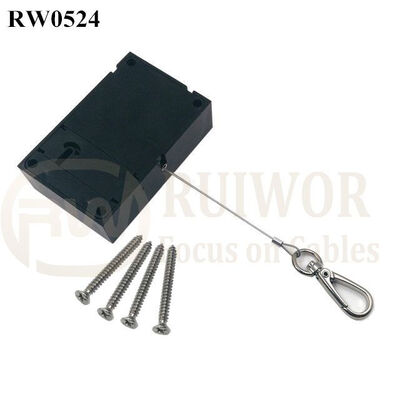 RW0524 Cuboid Anti Theft Pull Box With Key Hook Cable End