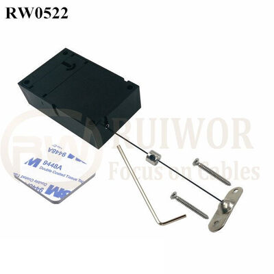 RW0522 Cuboid Anti Theft Pull Box With 10x31MM Two Screw Perforated Oval Metal Plate Connector Installed By Screw