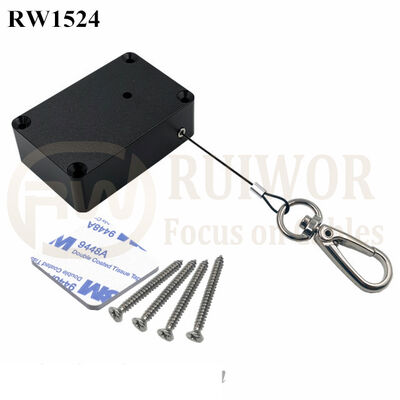 RW1524 Cuboid Multifunctional Retractable Cable With Key Hook Cable End