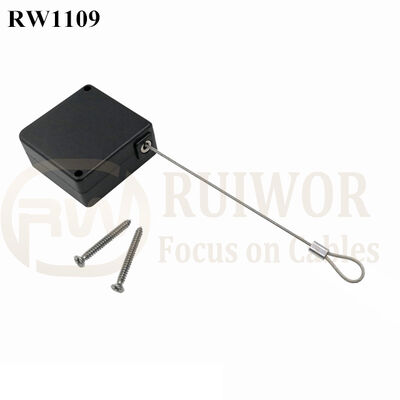 RuiWor RW1109 Slow Retract Anti Theft Display Pulling Box With Fixed Loop End For Open Sale Security Or Home Items Positioning