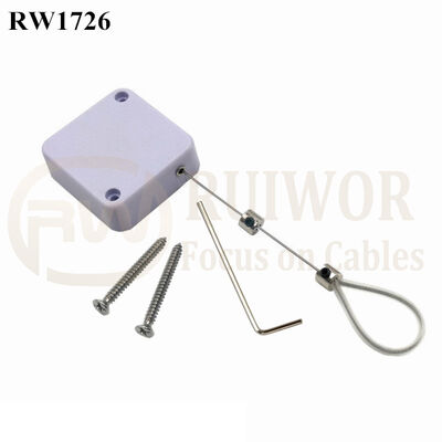 RW1726 Square Security Tether Plus Adjustable Stainless Steel Wire Loop Coated Silicone Hose