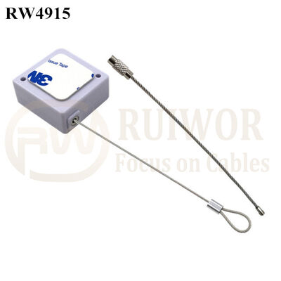 RW4915 Square Ratcheting Retractable Tether Plus Stop Function Plus Wire Rope Ring Catch