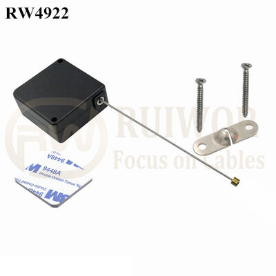 RW4922 Square Ratcheting Retractable Tether Plus Stop Function 10x31MM Two Screw Perforated Oval Metal Plate Connector Installed By Screw