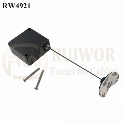 RW4921 Square Ratcheting Retractable Tether Plus Ratchet Function And 33x19MM Oval Sticky Flexible Rubber Tips