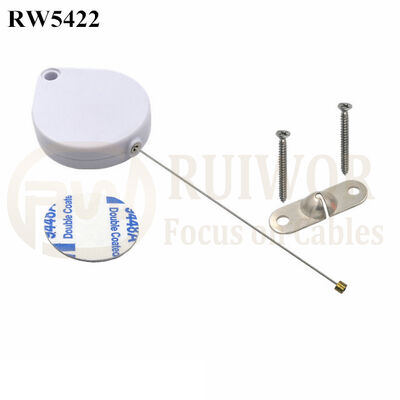 RW5422 Heart-Shaped Security Pull Box Plus 10x31MM Two Screw Perforated Oval Metal Plate Connector Installed By Screw