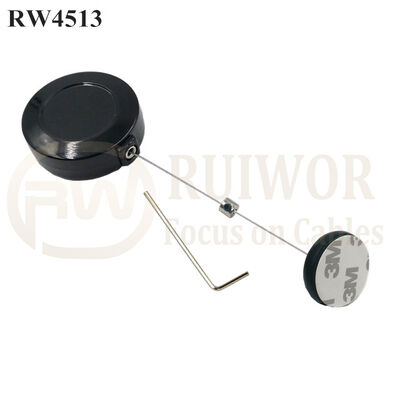 RW4513 Round Display Pull Box Plus Dia 30MMx5.5MM Circular Adhesive ABS Block