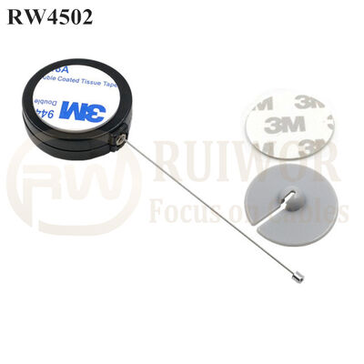 RW4502 Round Display Pull Box Plus Dia 30mm Circular Adhesive ABS Plate