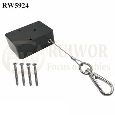 RW5924 Cuboid Heavy Duty Retractable Tether Stop Function Optional Plus Key Hook