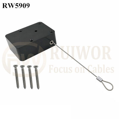 RW5909 Cuboid Heavy Duty Retractable Tether Ratchet Function Optional Plus Size Customizable Fixed Loop End