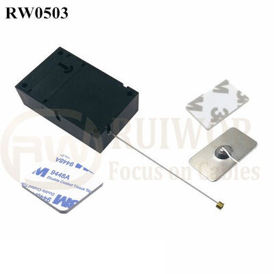 RW0503 Casella di tiro anti furto cuboidale con piastra di metallo adesivo rettangolare da 35 x 22 mm per telefoni cellulari